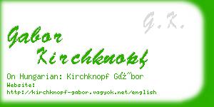 gabor kirchknopf business card